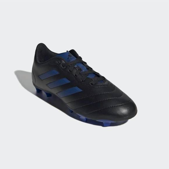 NEW ADIDAS kids unisex goletto viii fg j soccer shoe in core black/royal blue/co - Picture 2 of 4
